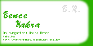 bence makra business card